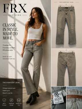 FRX Clothing The Everyday Jean in Grey